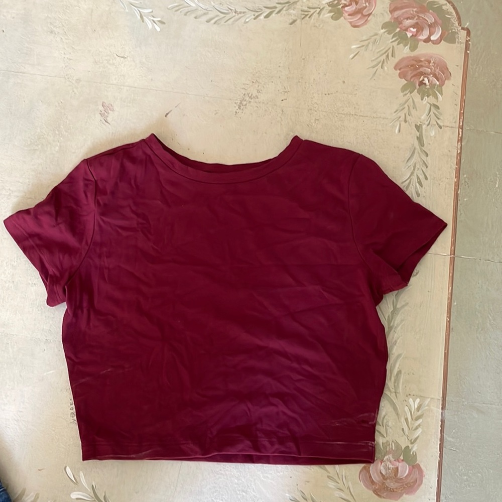 Red crop top
